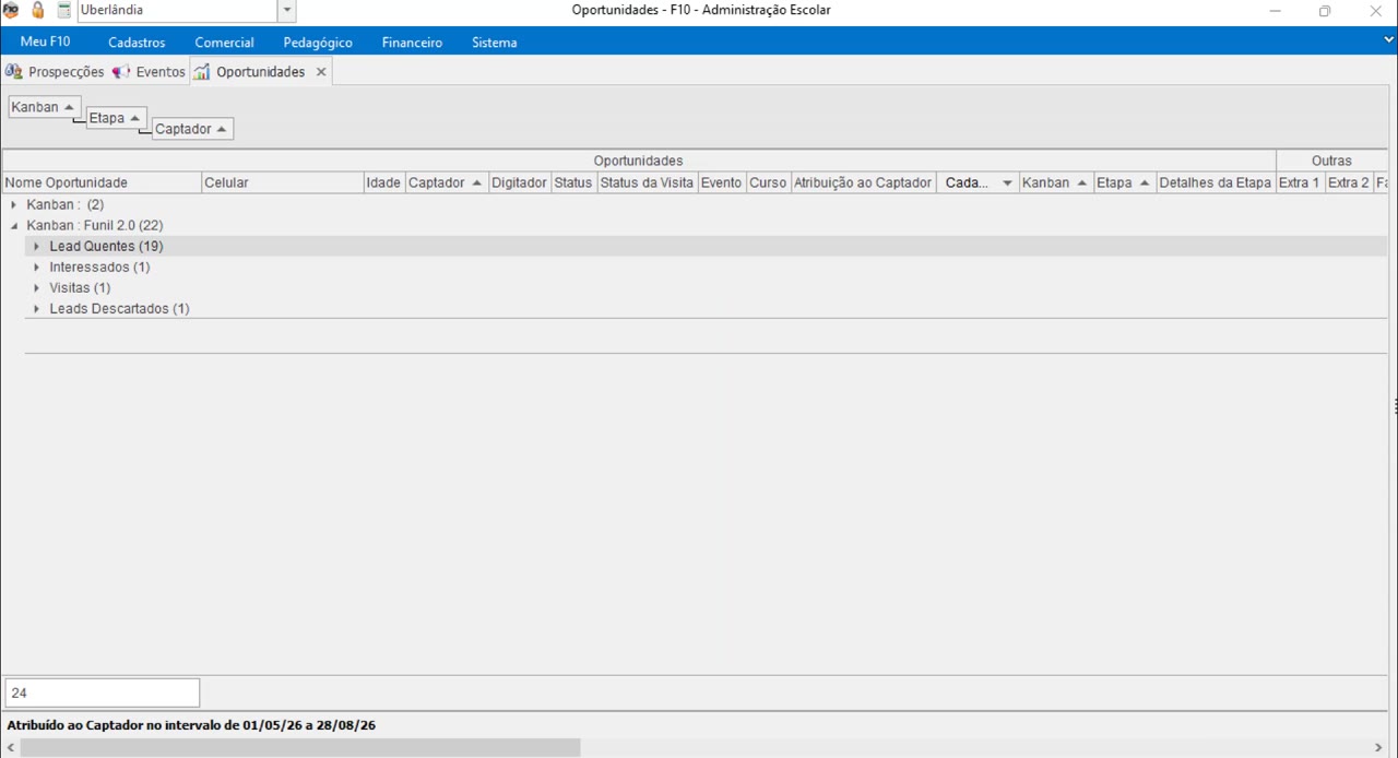 Abrir o espelho do CRM em Oportunidades